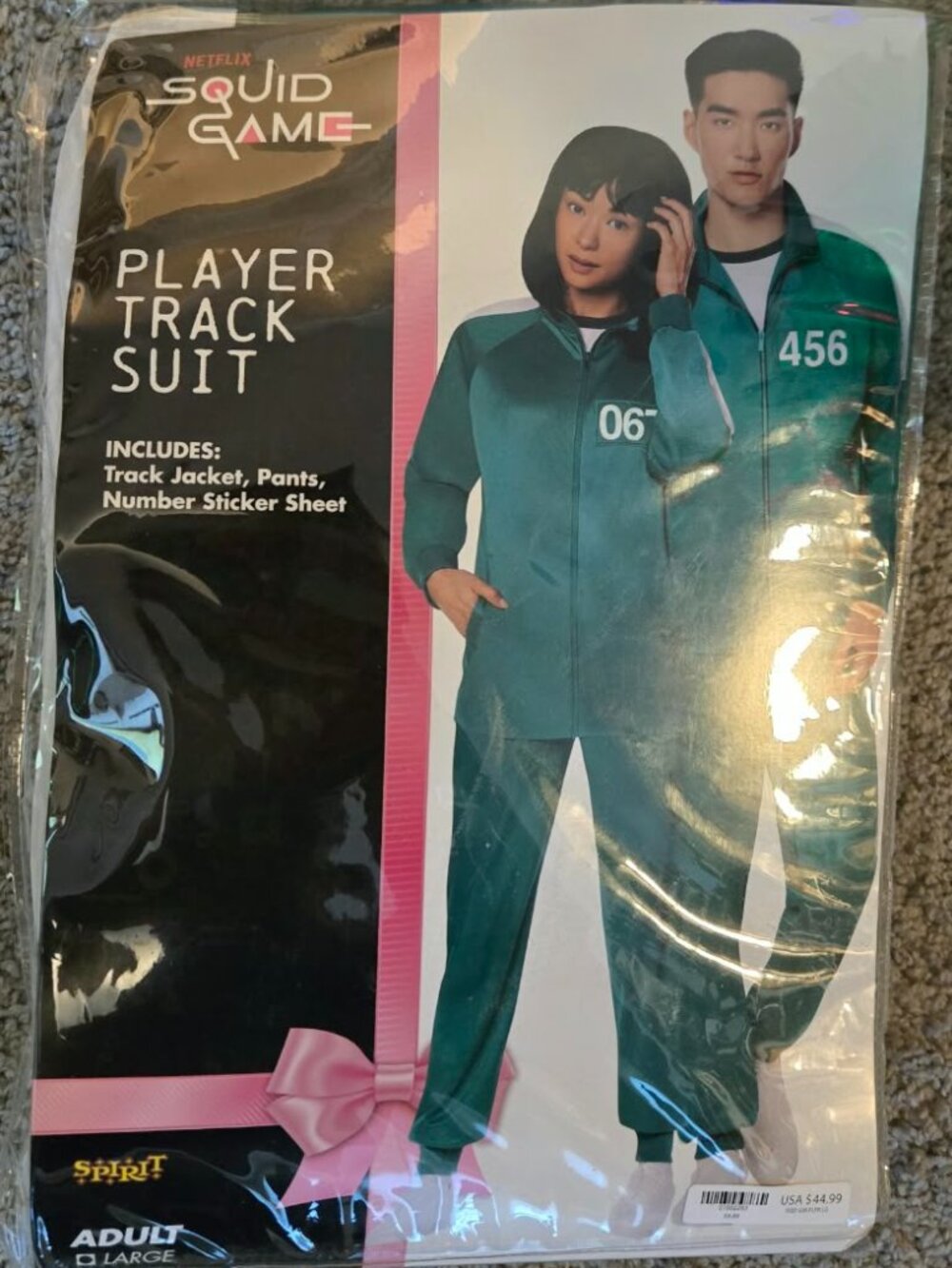 Netflix Squid Game Player Track Suit Costume Adult Large Green